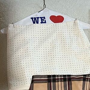 Rhinestone White Mini Skirt